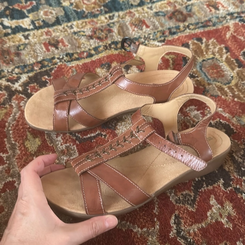 Naturalizer cognac leather sandals.   Size 9